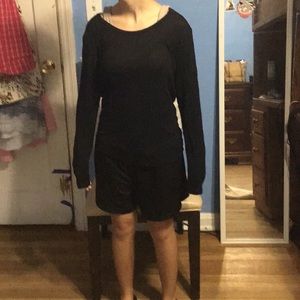 Plain black long sleeve shirt